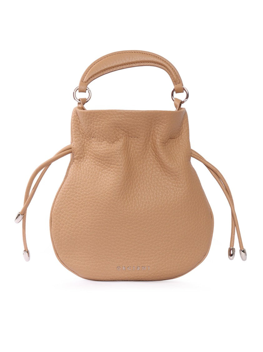 Claudio Orciani Rounded Calf Leather Handbag