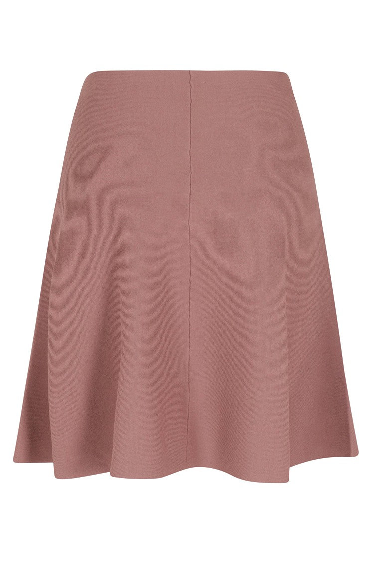 Roberto Collina Cocoa Soft Viscose-Blend A-Line Mini Skirt