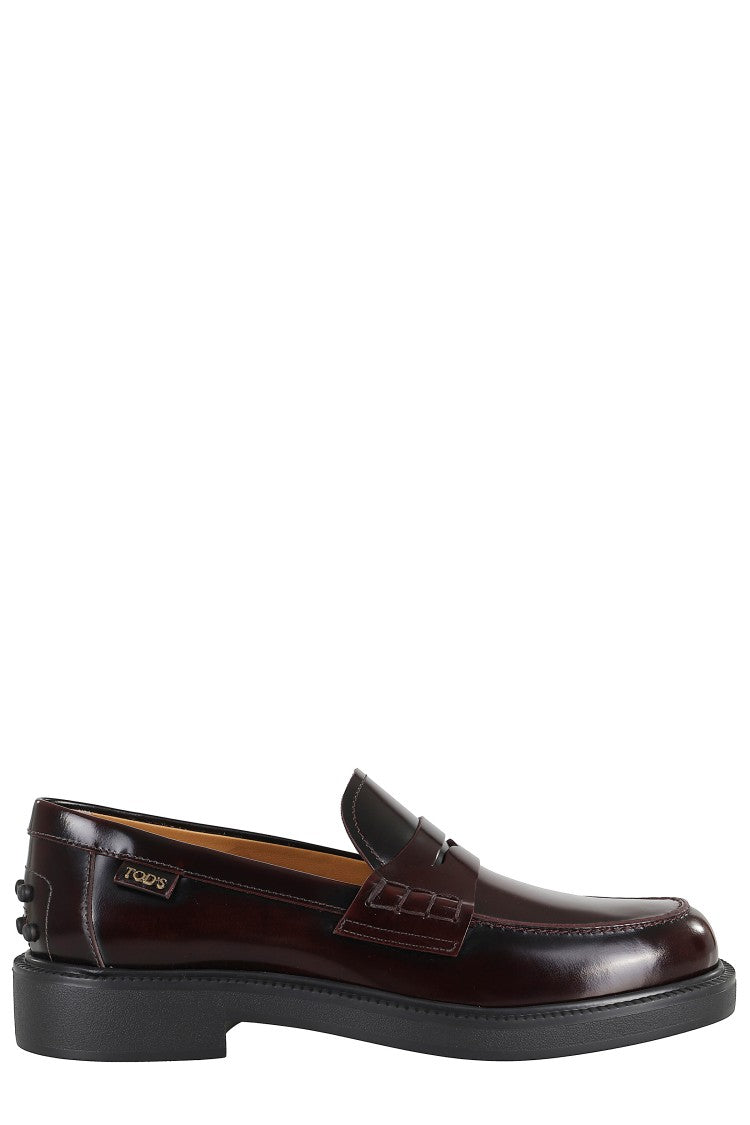 Tod's Mustard Gomma 20L Moccasins With Grommet-Accented Heel