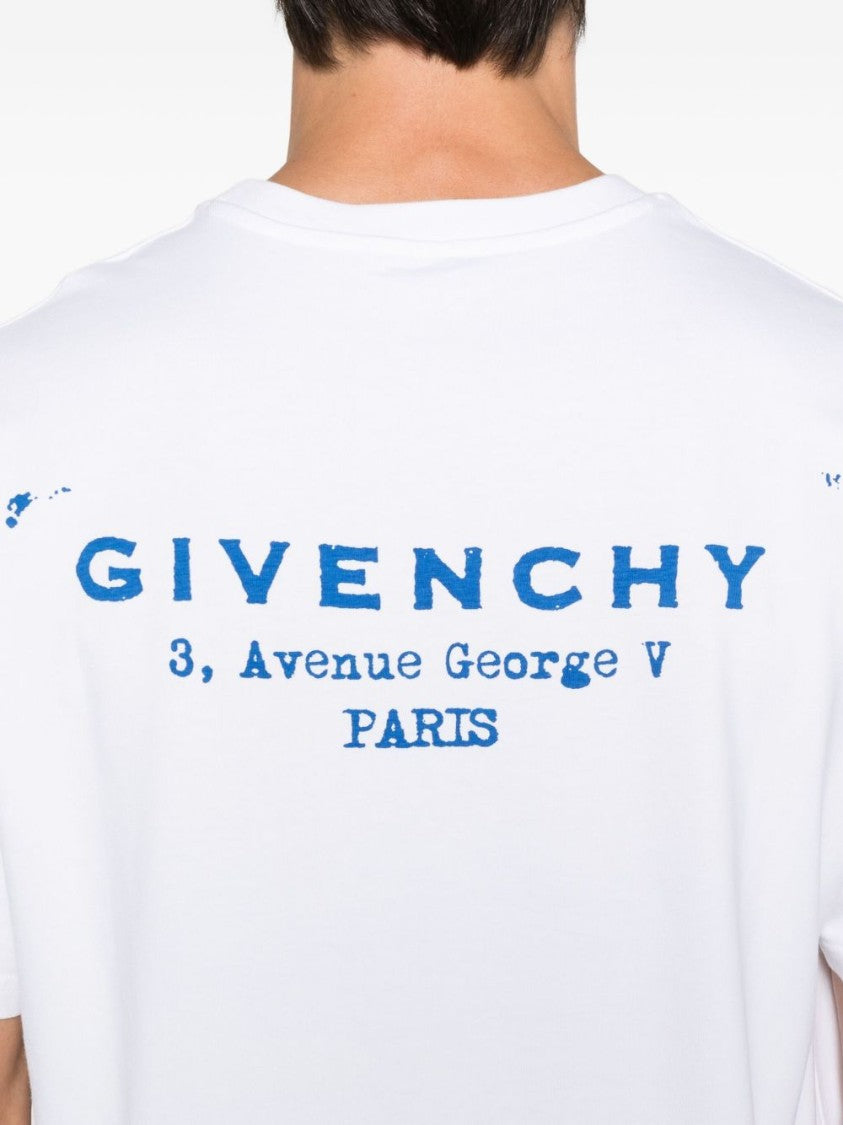 Givenchy T-Shirt In Cotton With Stamp Print