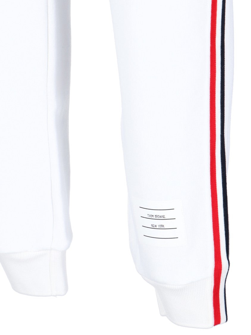 Thom Browne Tricolour Detail Sports Trousers – White
