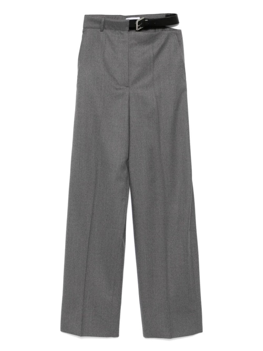 Stella Mccartney Straight-Leg Gray Trousers With Tailored Fit