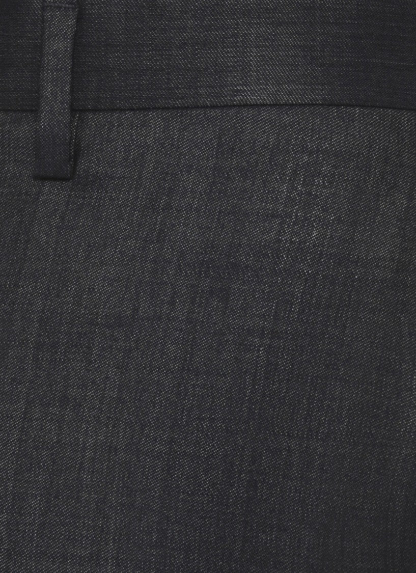 Lardini Black Pin Lapel Wool Suit