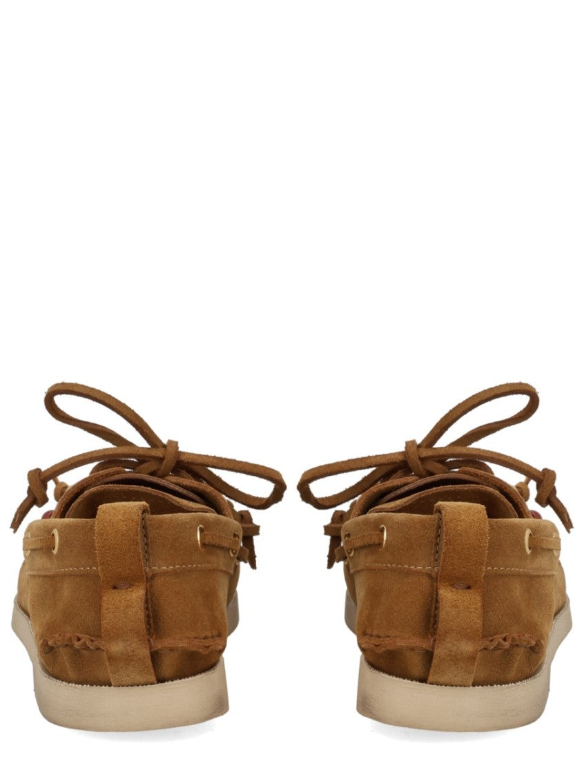 Golden Goose Cruise Warm Brown Suede Fringe Moccasins Loafers