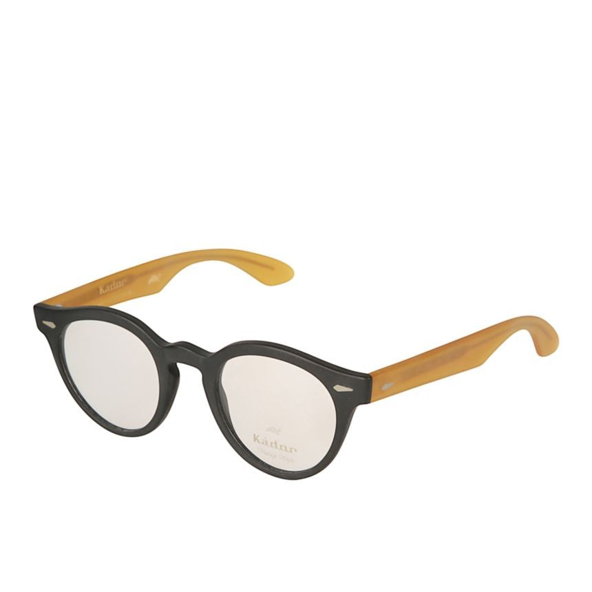Kador Black Robin Matte Round Eyeglasses