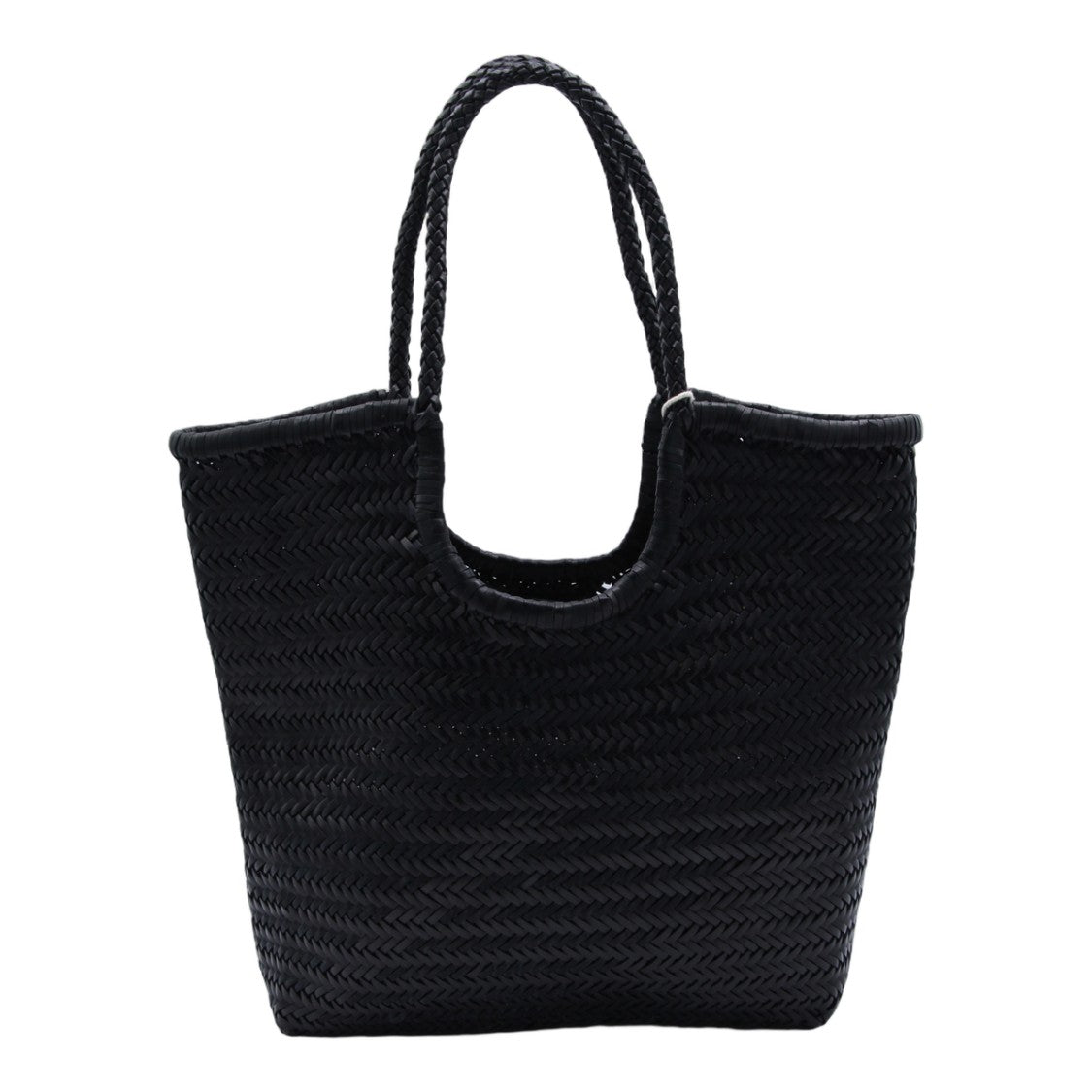 Dragon Diffusion Structured Black Bag With Top Handle