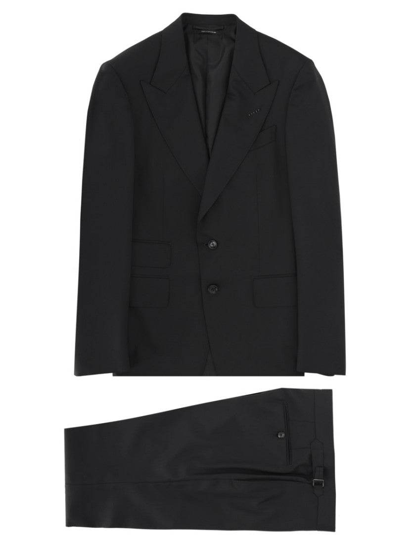 Tom Ford Grand Overcheck Shelton Wool Blazer And Trousers Suit