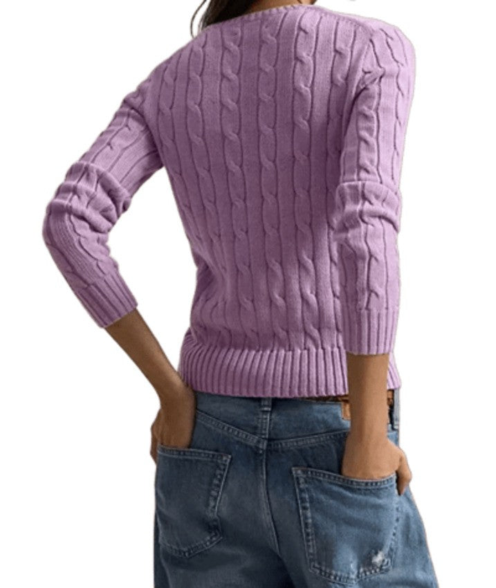 Polo Ralph Lauren Cotton Cable-Knit Slim Sweatshirt