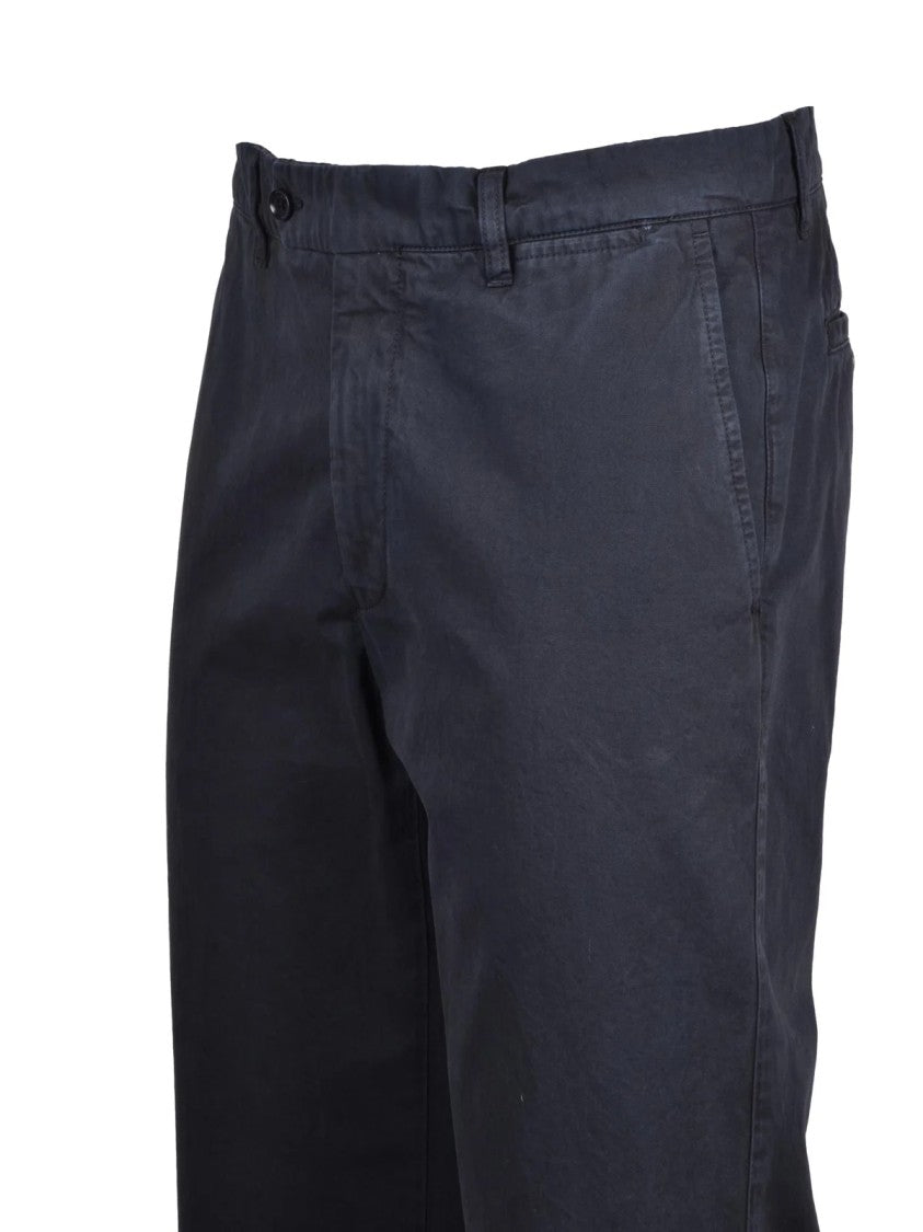 Aspesi Straight-Leg Cotton Trousers With Classic Waistband And Practical Pockets