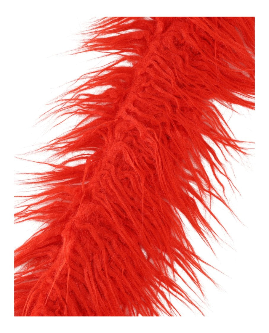 Gucci Vibrant Long Faux Fur Scarf With Plush Texture