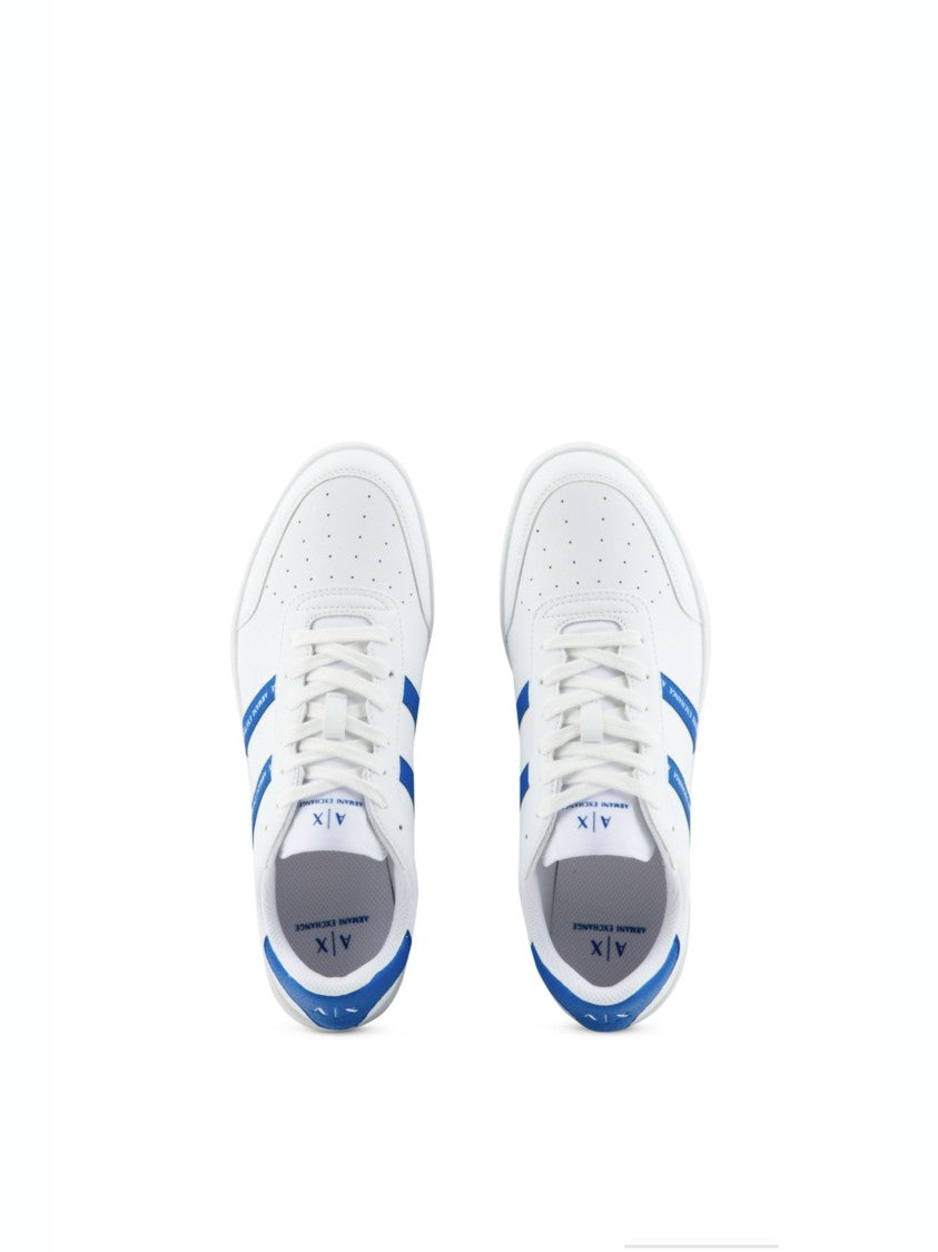 Armani Exchange Sporty White Leather Sneakers