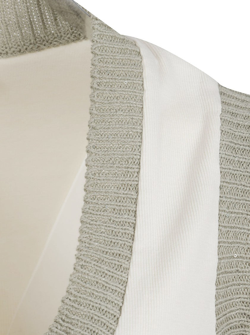 Fabiana Filippi Fitted Sleeveless Top With Ribbed Knit Trim