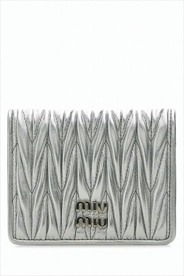Miu Miu Compact Quilted Nappa Leather Wallet