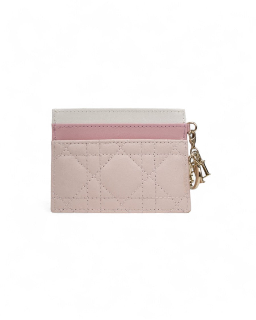 Dior Freesia Lady Tricolor Pink Card Holder