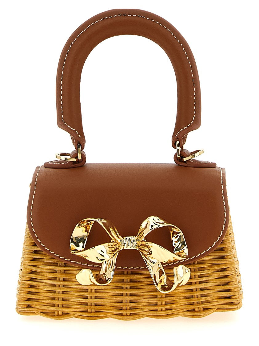 Self-Portrait 'Rattan Micro Bow' Handbag