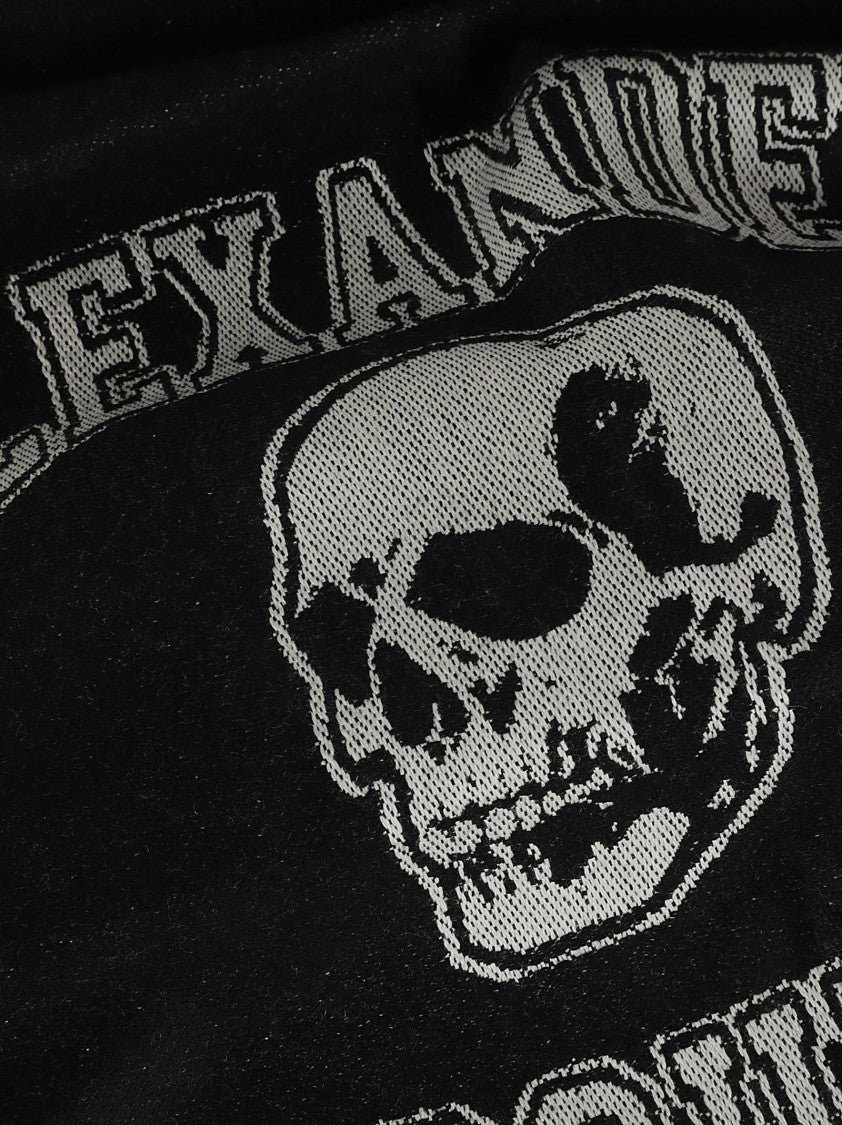 Alexander Mcqueen Black Wool Scarf