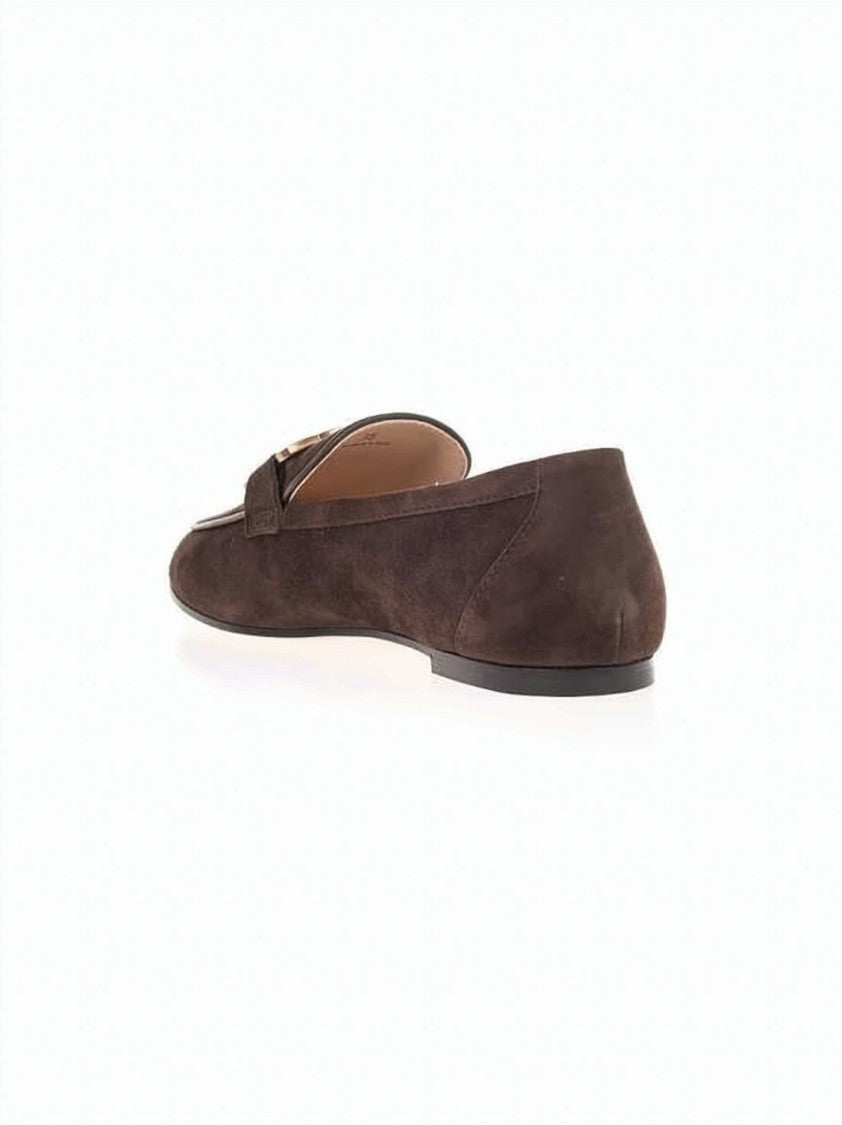 Tod's Suede Loafers With Gold-Tone Chain-Link Detail