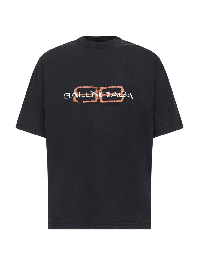 Balenciaga Essential Black T-Shirt With Crew Neckline And Timeless Appeal