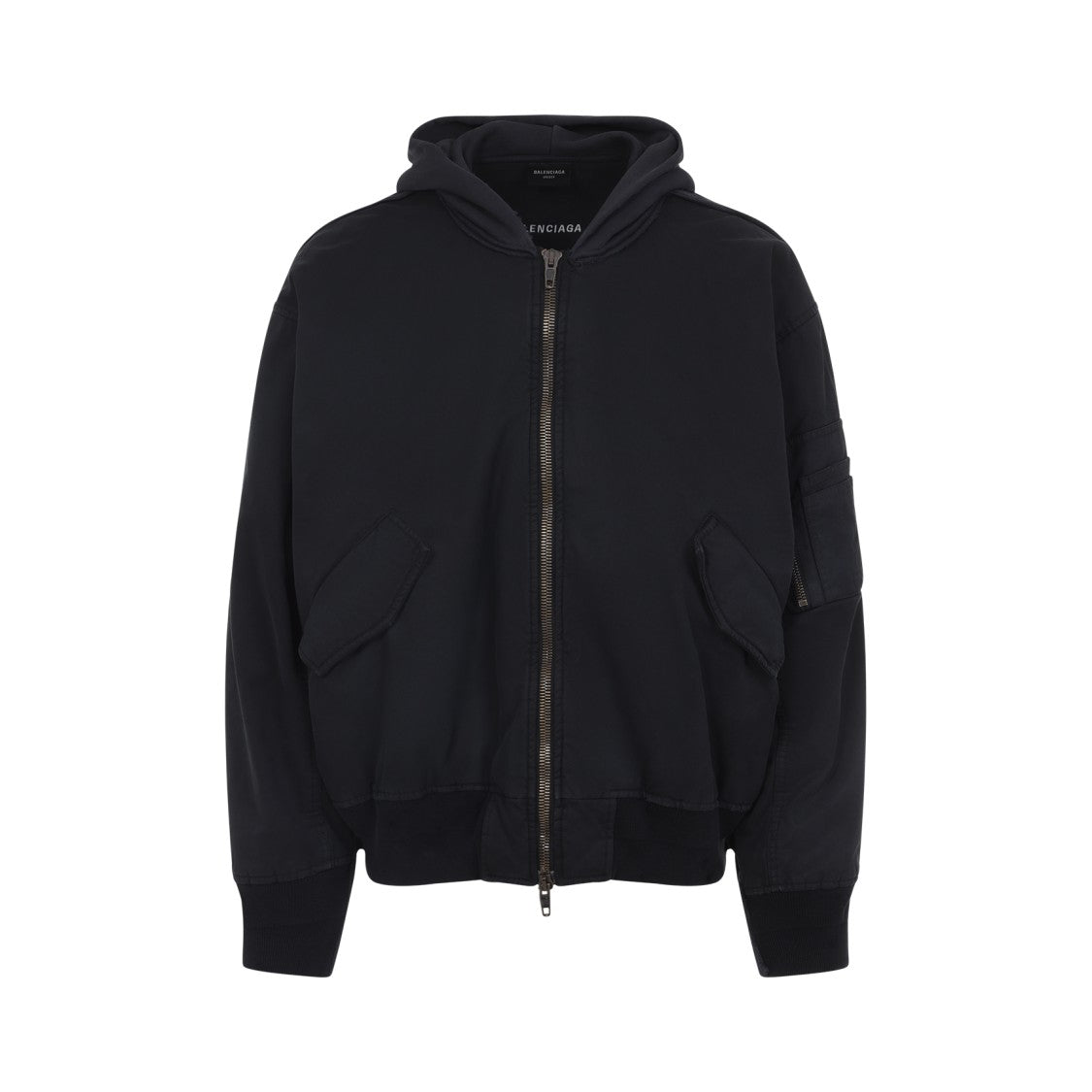 Balenciaga Relaxed-Fit Hooded Jacket With Unique Pocket Placement