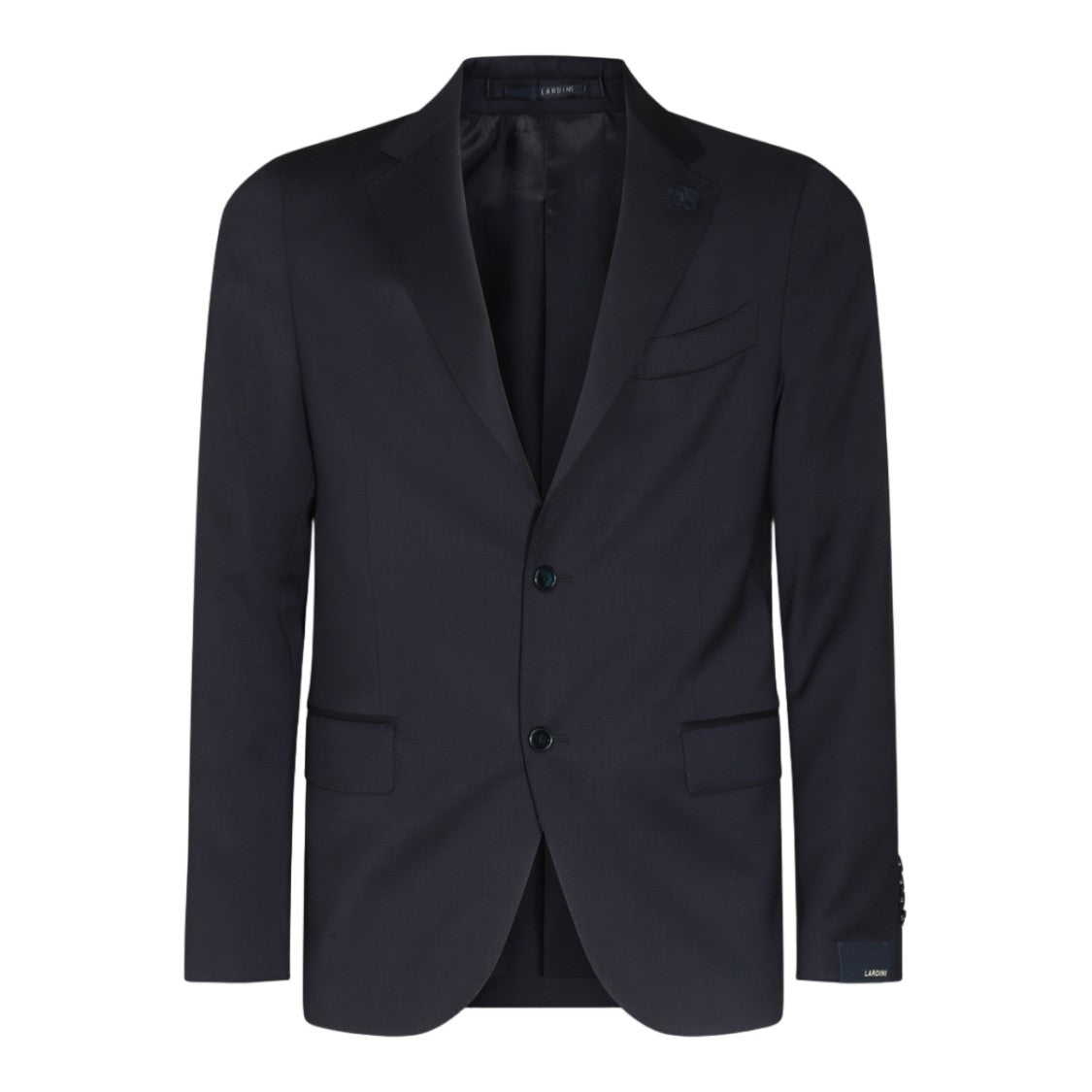 Lardini Tailored Black Blazer With Structured Silhouette And Notched Lapel