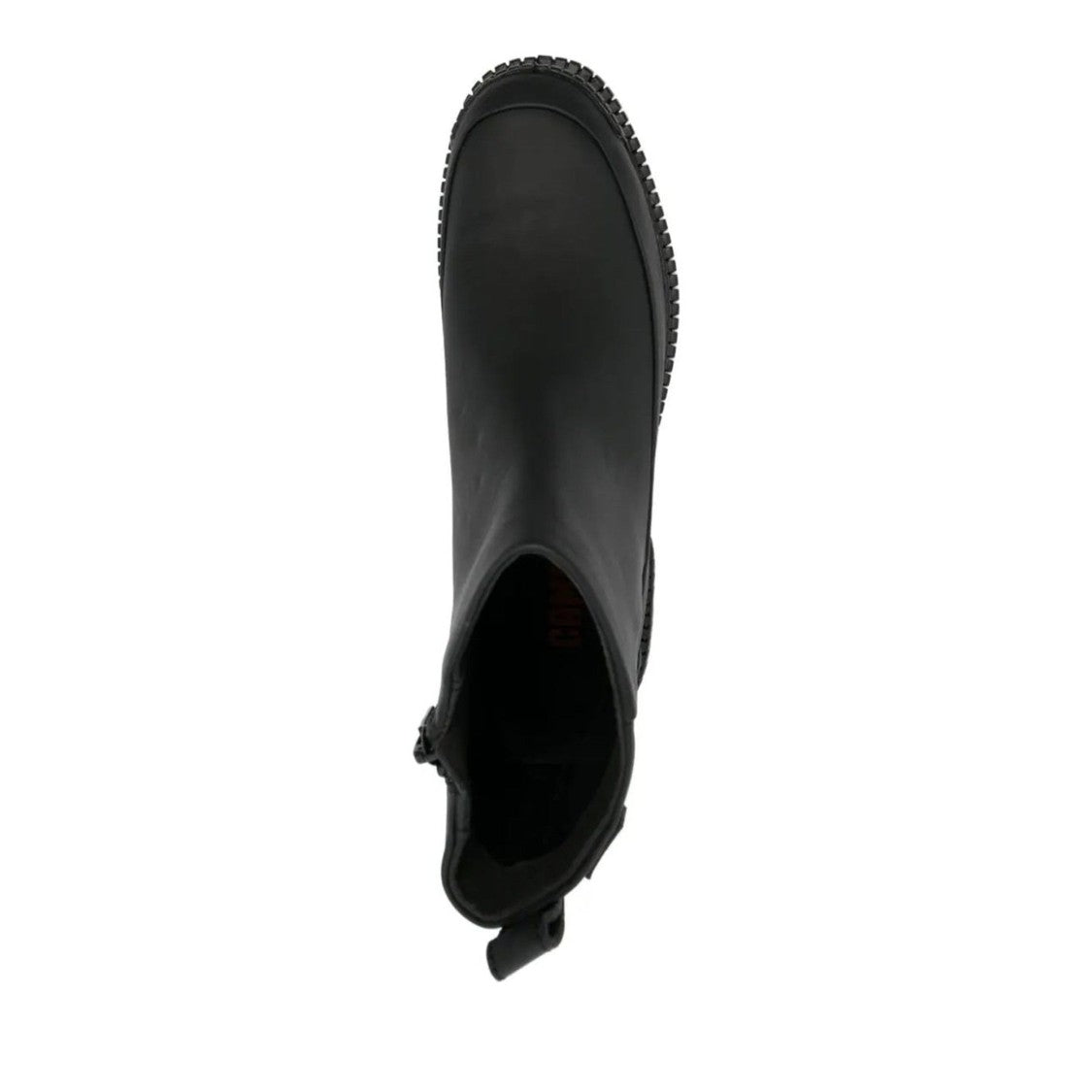 Camper Black Pix Minimalist Flat Rubber Sole Leather Ankle Boots