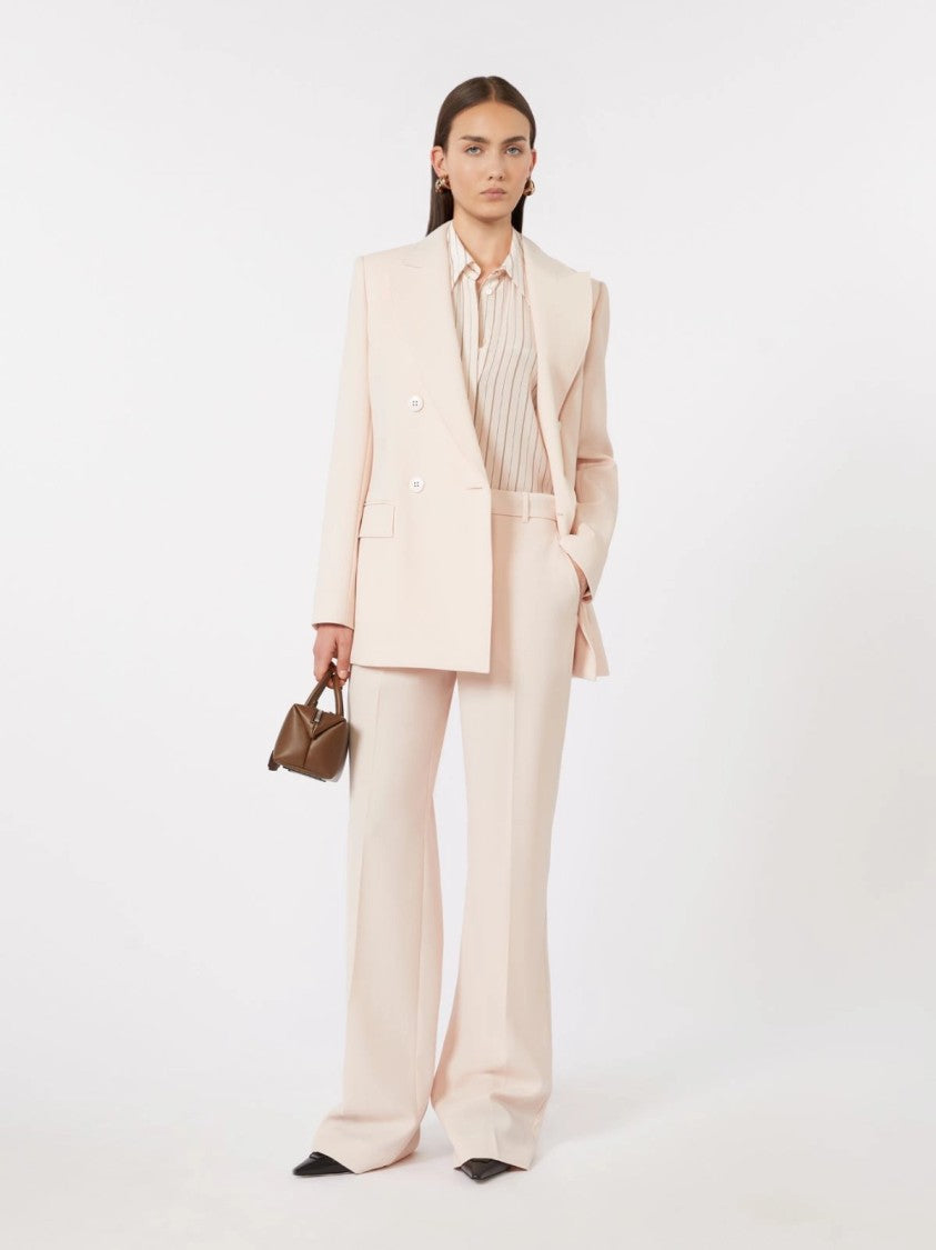 Max Mara Long-Sleeved Blouse With Classic Collar And Vertical Stripes