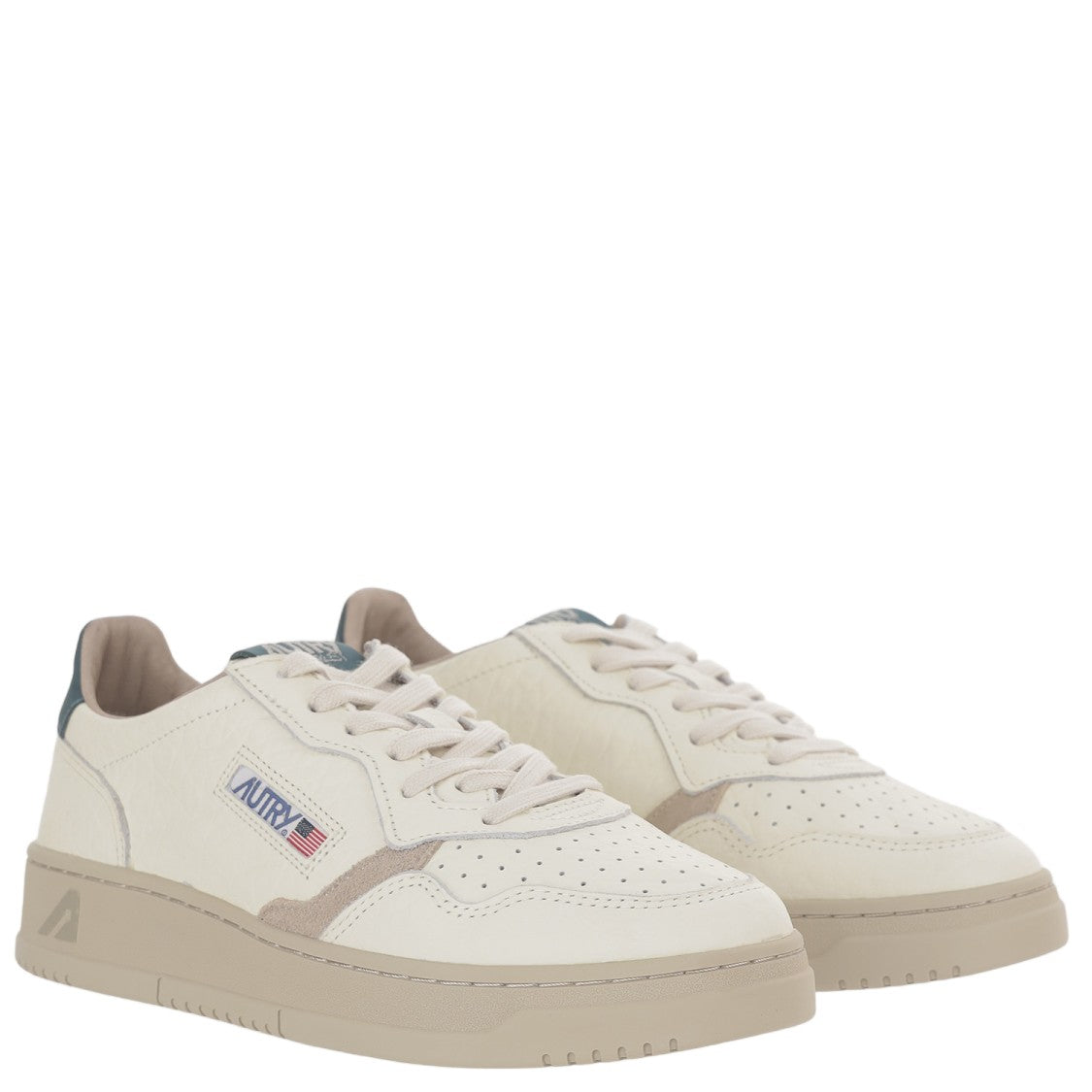 Autry Navy Suede Insert Leather Sneakers