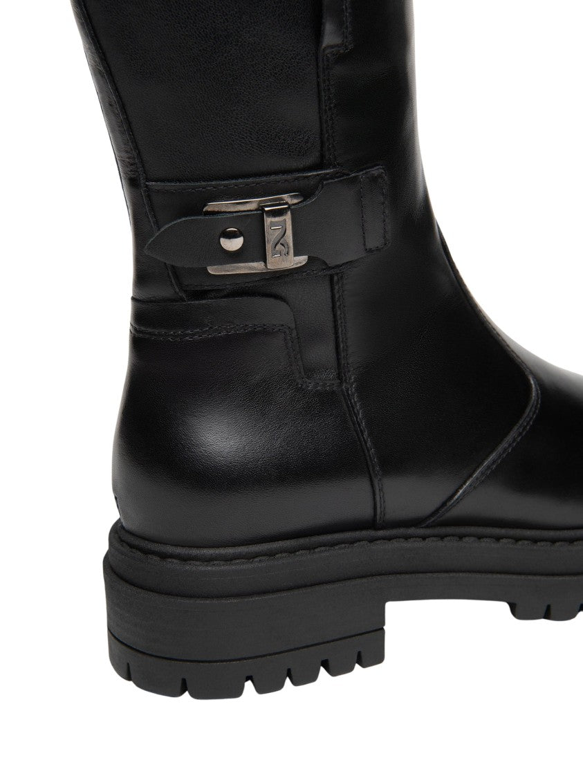 Nero Giardini Gio Technical Fabric Leather Ankle Boots