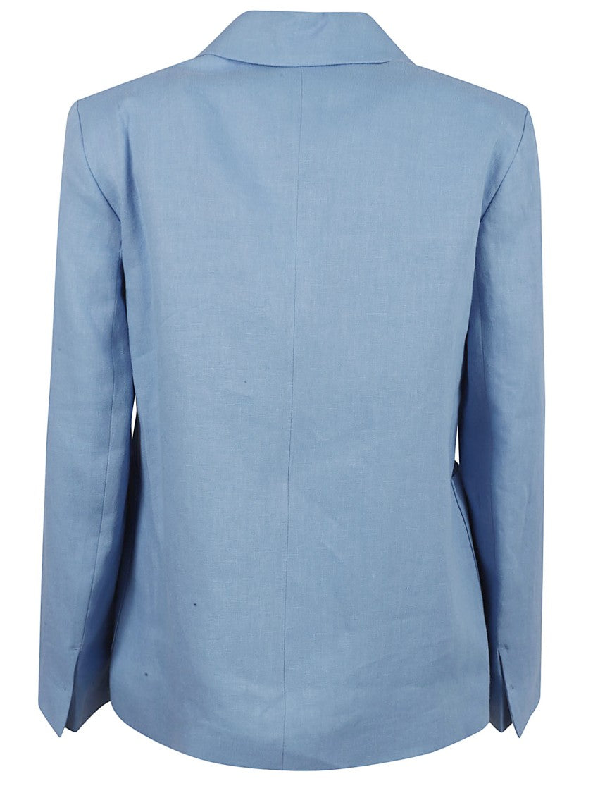 Max Mara Tailored Blue Linen Jacket