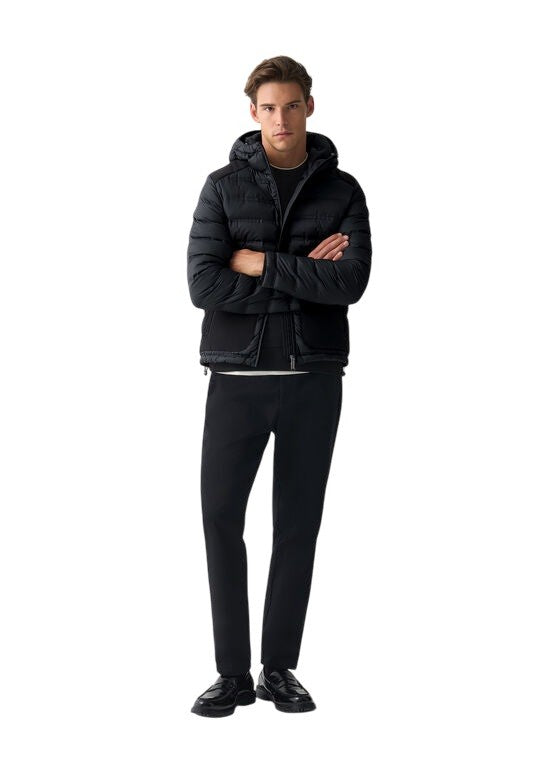Colmar Black Quilted Hooded Down Jacket