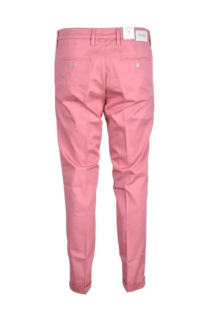 Re-Hash Tailored Pink Lyocell Cotton Stretch Trousers