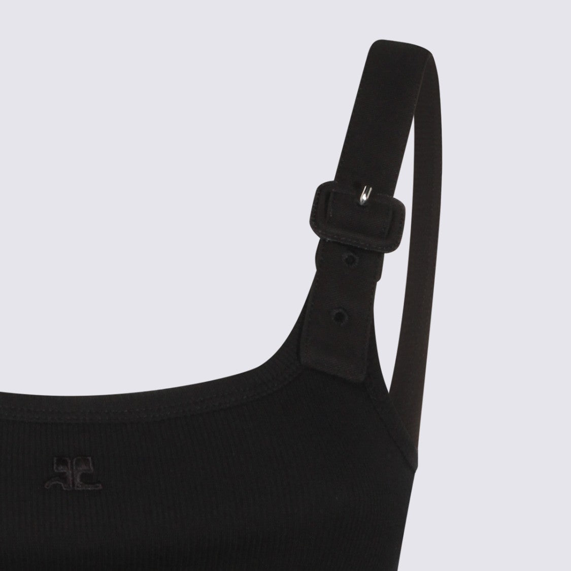 Courrèges Black Cotton Top