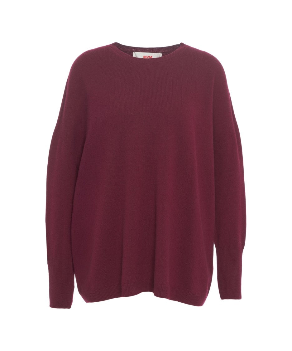 Mvm Cashmere Sweater With Classic Crew Neckline