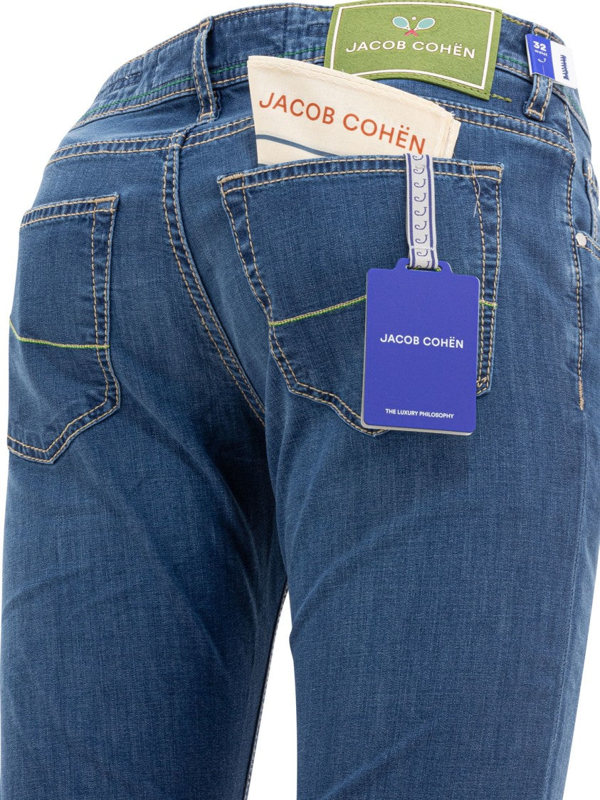 Jacob Cohen Five-Pocket Denim Jeans With Modern Slim Fit