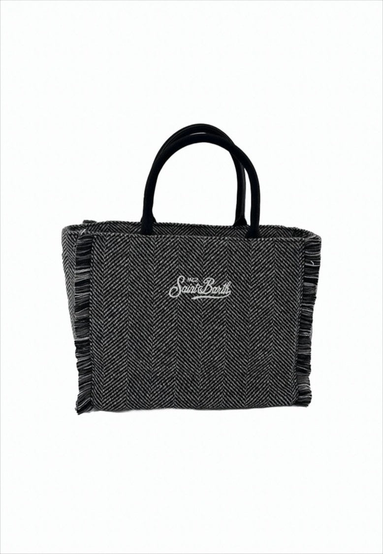 Mc2 Saint Barth Herringbone Wool Effect Colette Handbag