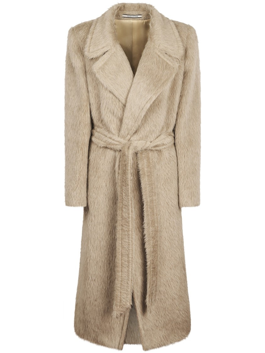Tagliatore Tailored Dove Grey Coat With Luxe Alpaca Blend