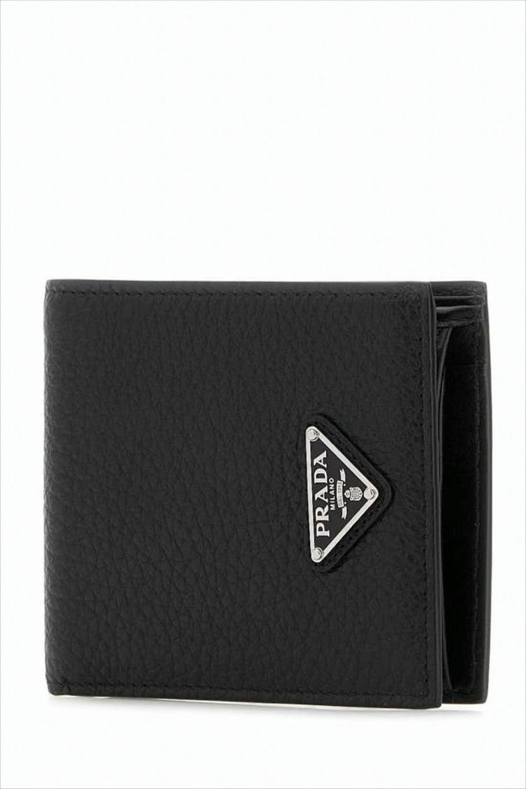 Prada Textured Calf Leather Bifold Wallet