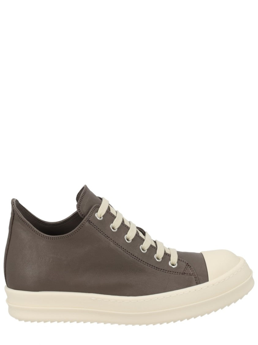 Rick Owens Muted Taupe Ram Leather Sneakers