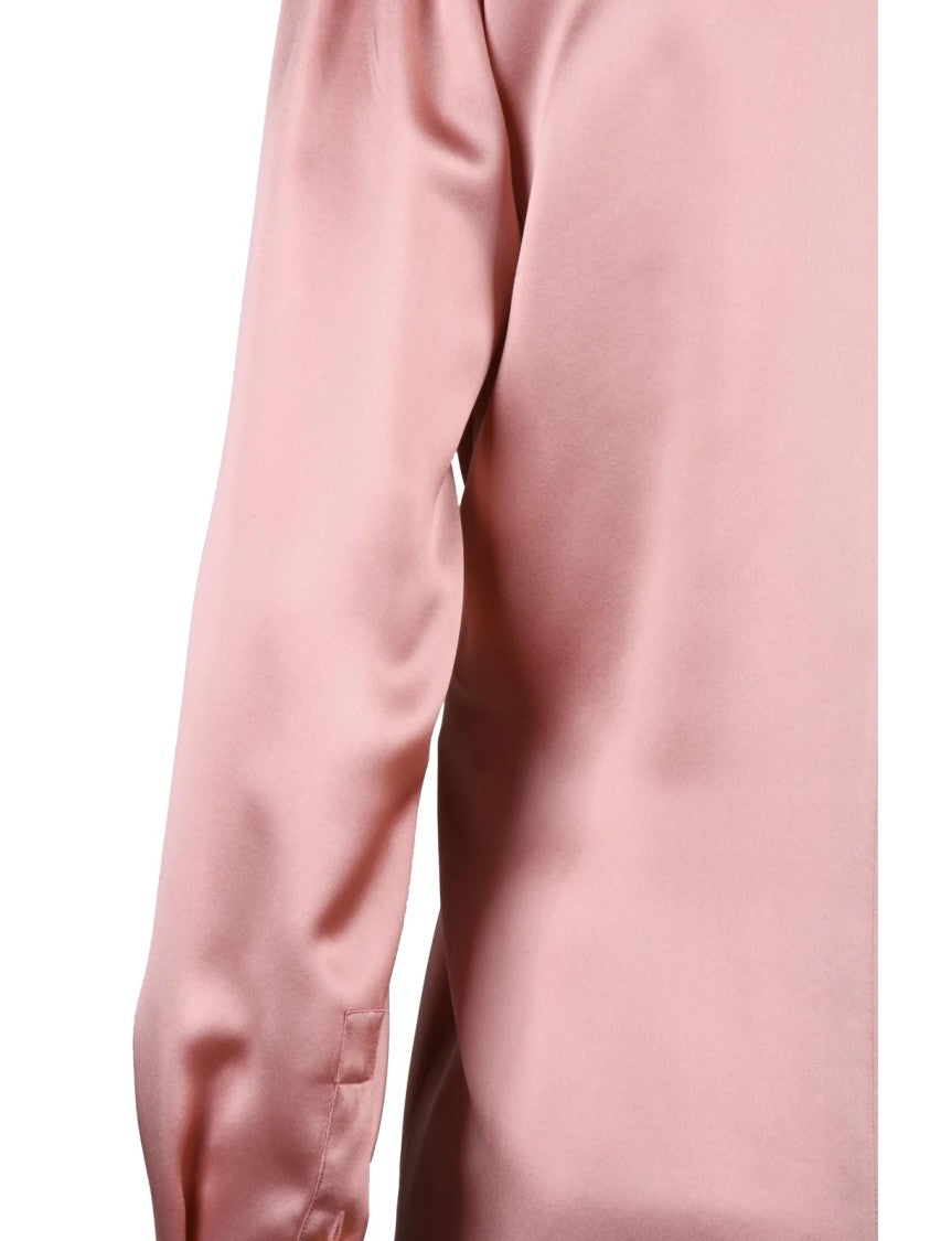 Dolce & Gabbana Pink Silk Satin Blouse
