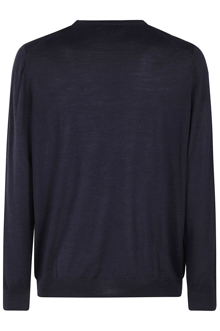 Tagliatore Crew Neck Wool-Silk Blend Sweater