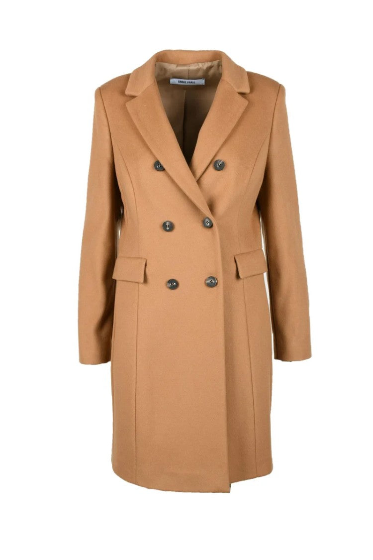 Annie Paris Wool And Cashmere Coat - Beige