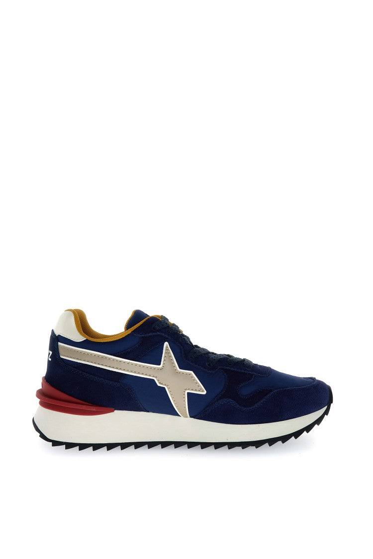 W6yz Navy Blue Sneakers With Distinctive Logo