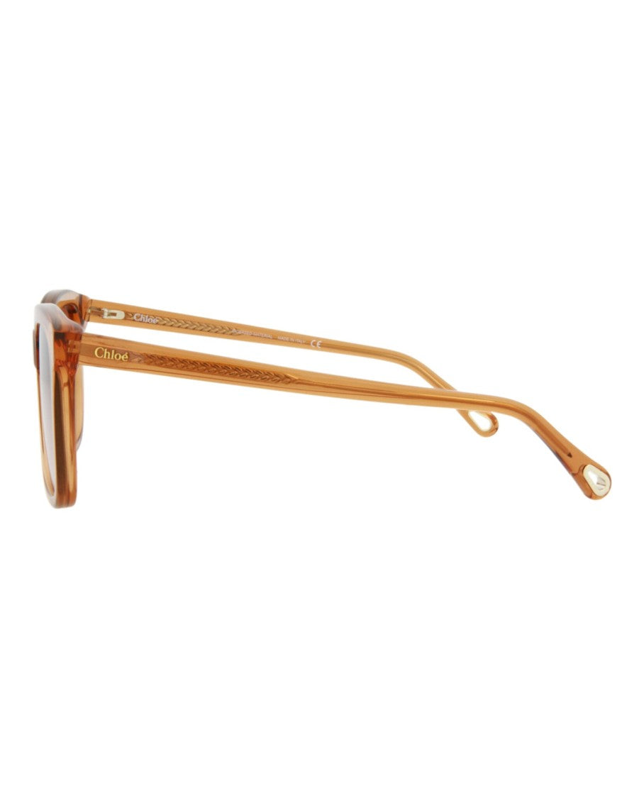 Chloé Translucent Bio Acetate Square-Frame Sunglasses