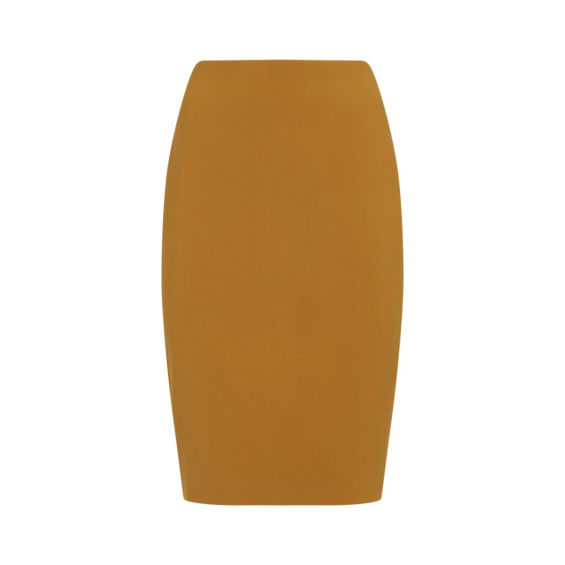 Saint Laurent High-Waisted Fitted Midi Skirt With Metallic Logo Detail