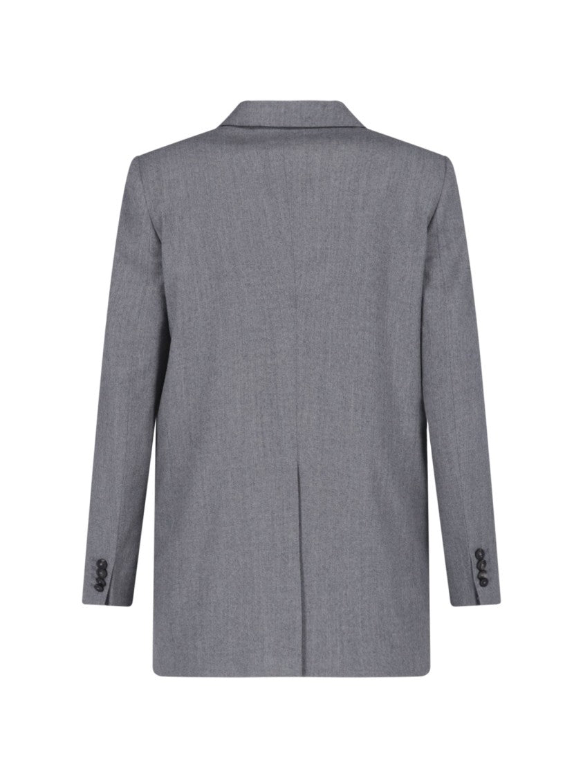 Tagliatore Double-Breasted Grey Wool And Silk Suit Set