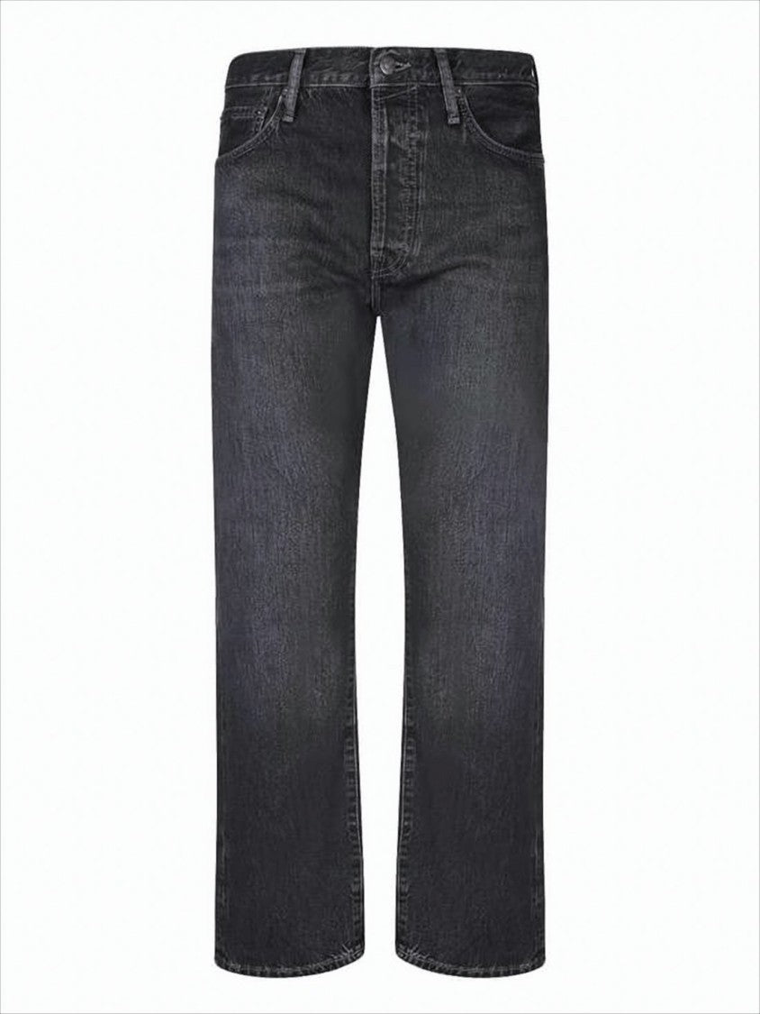 Acne Studios Straight-Leg Denim Pants With Subtle Texture