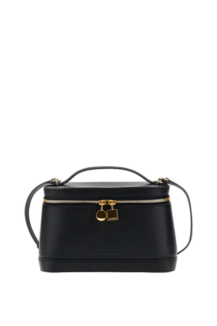 Jacquemus Black Le Petit Vanity Textured Leather Vanity Bag