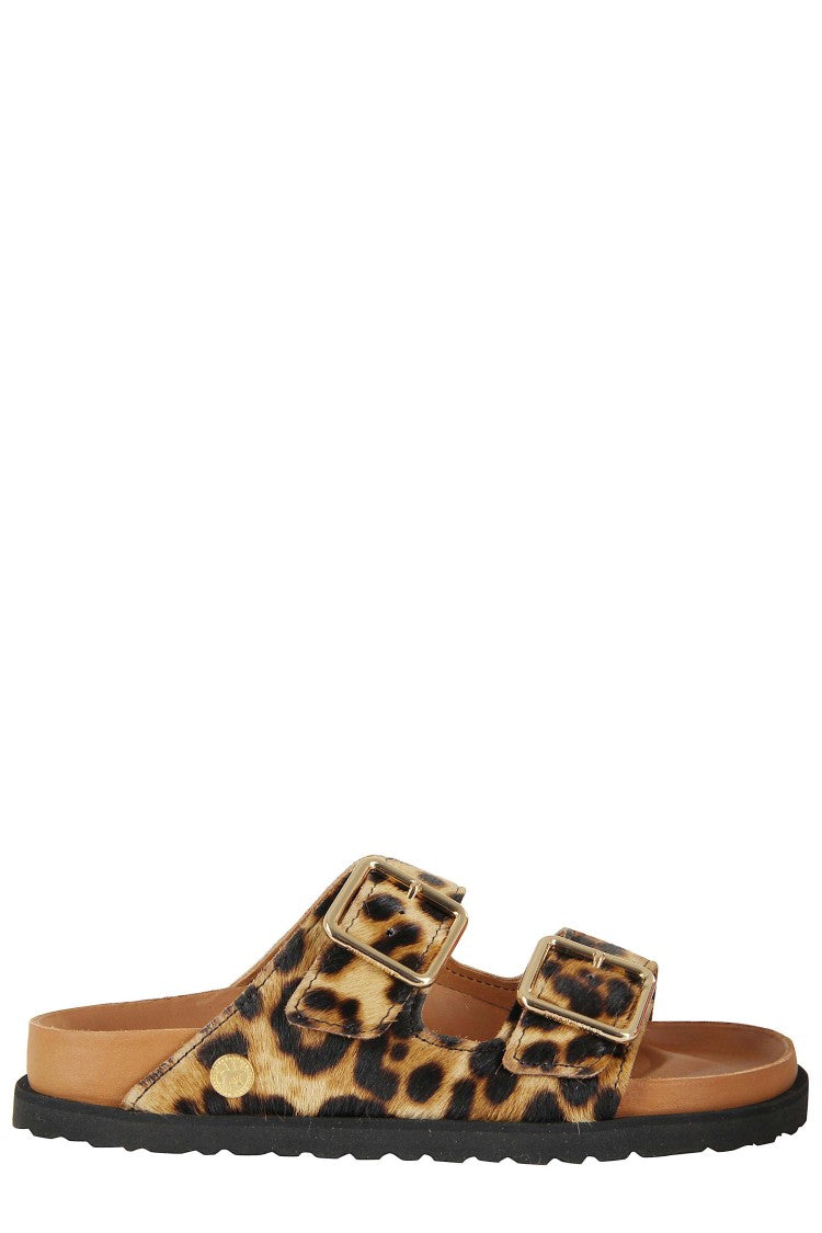 Birkenstock Leopard Print Pony Skin Slip-On Slipper