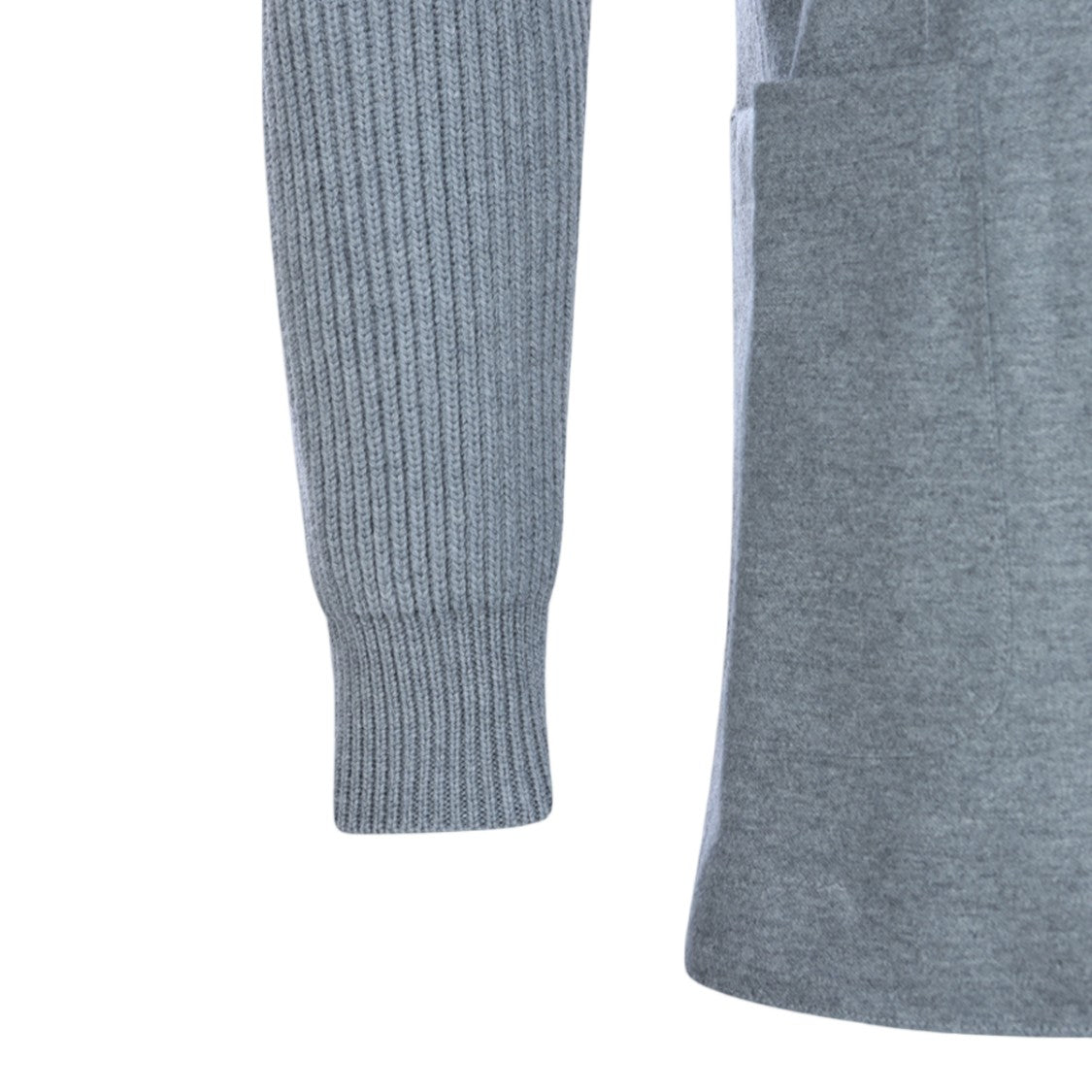 Eleventy Hybrid Blazer-Style Jacket With Knit Sleeves
