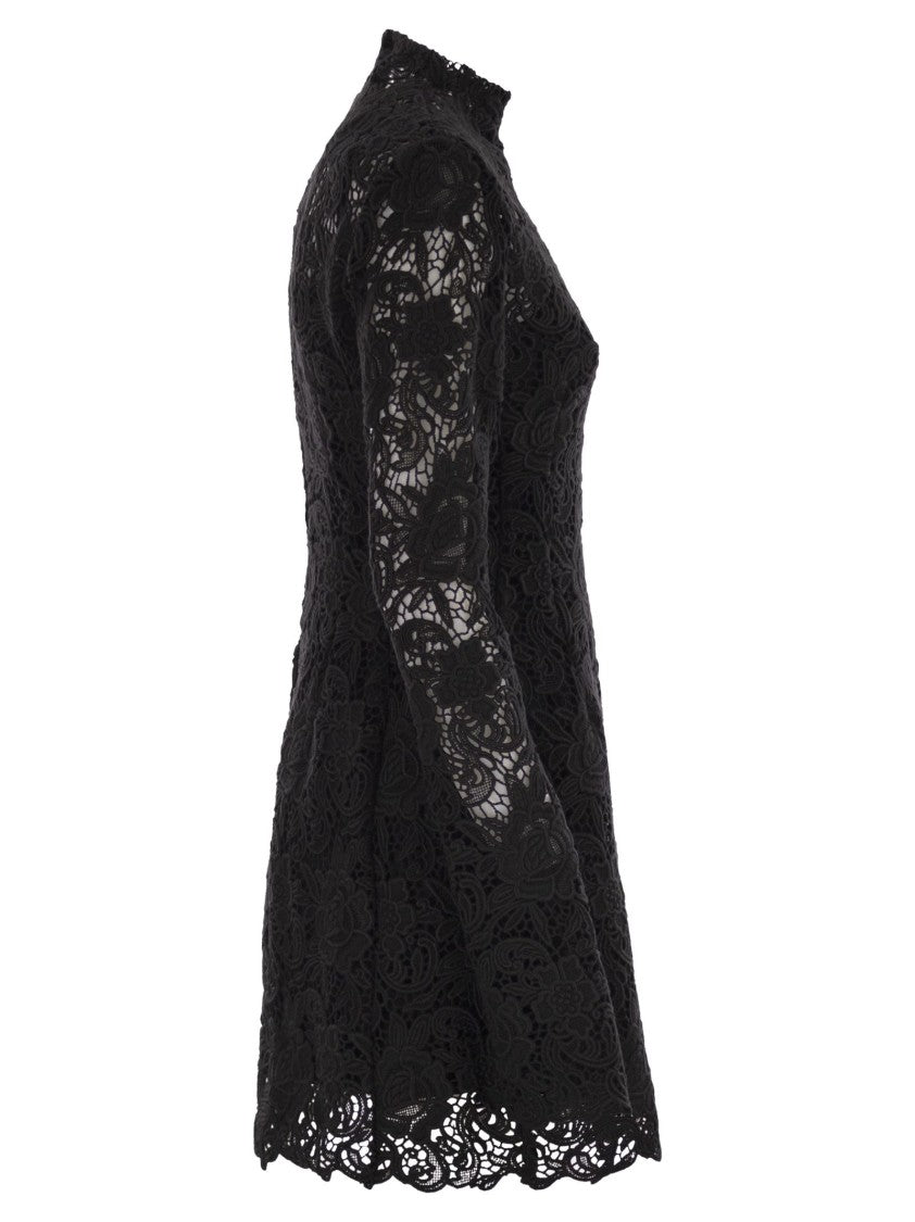 Sportmax Tefrite05 - Short Floral Macramé Dress